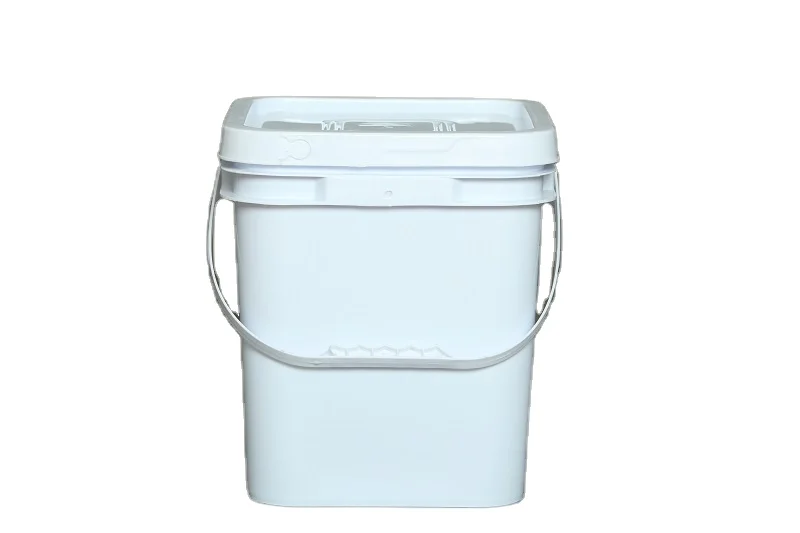Square 1L Plastic Buckets 3L Plastic Pails 16L PP Barrels PE Drums 25L Packing Plastic Buckets with Lids 2 Pc Square Shape 1-30L