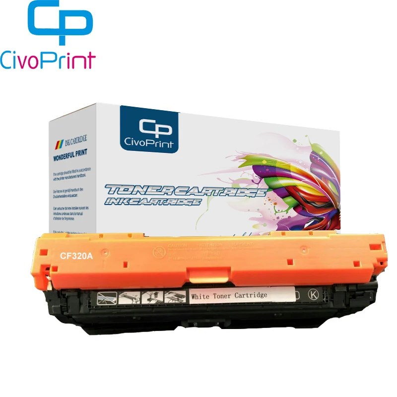 Civoprint 11500 Pages 652A White Original Laser Toner Cartridge CF320A Compatible Color M651 MFP M680dn White toner