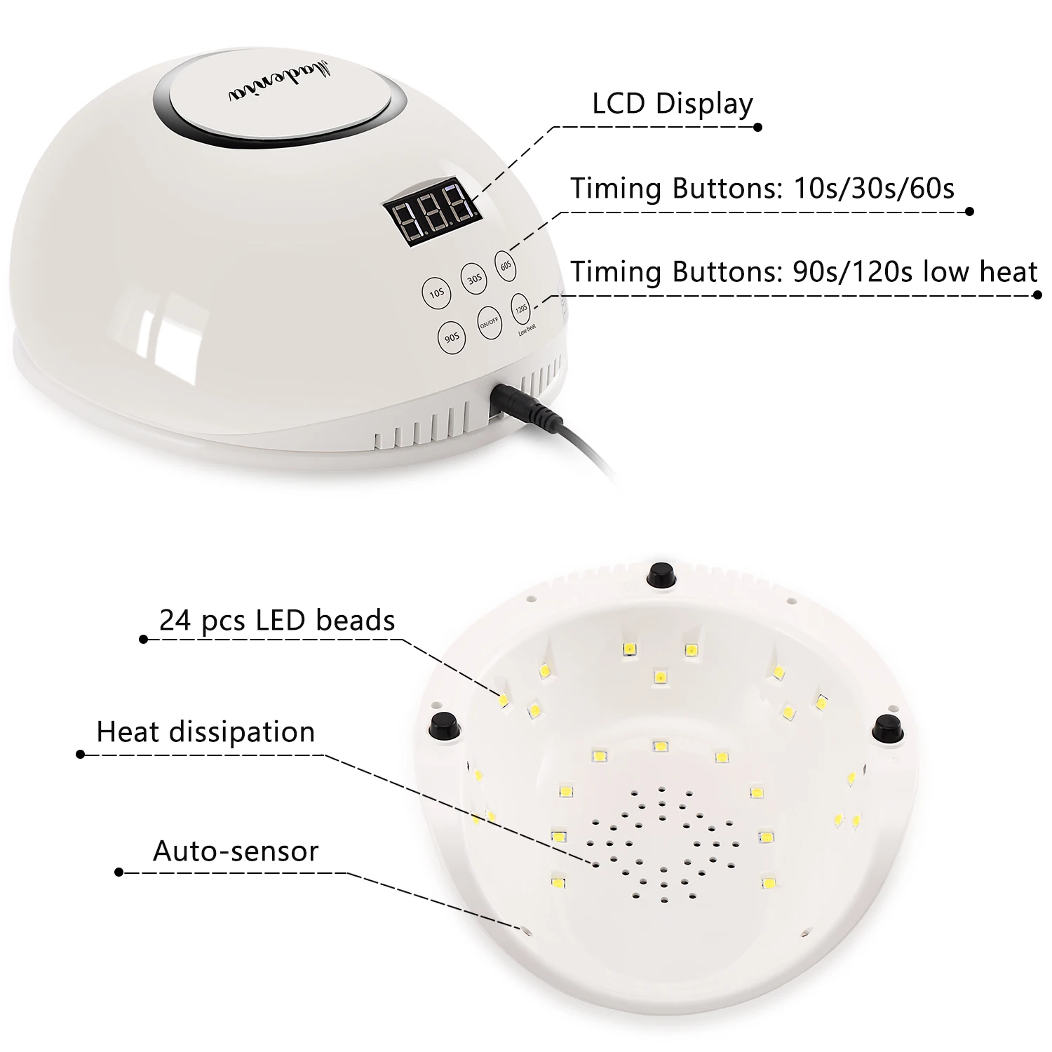 Madenia uv nail set led lamp nail dryer uv lamp for nails