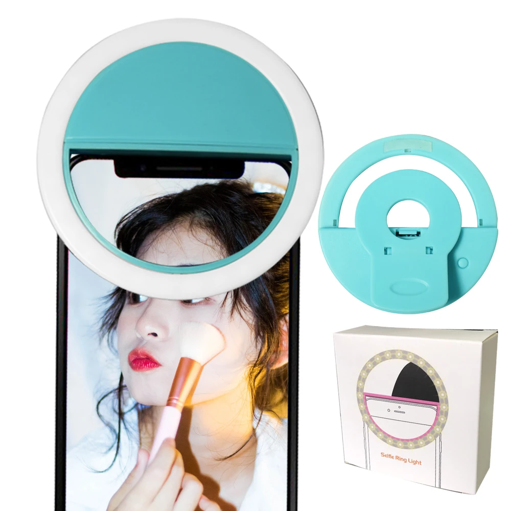 NeonGlo Phone Accessory With  Live Light  Mobile Phone Light Fill Halo Light Selfie Flash For Ring Clip Iphone