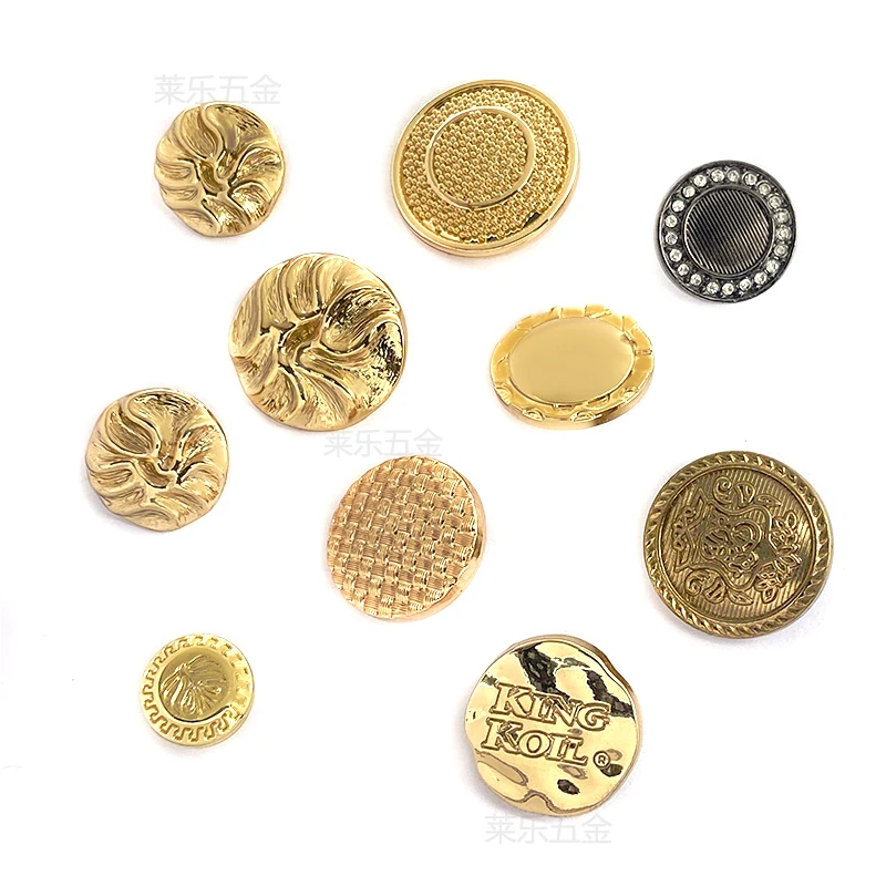 2024 Button Fancy Clothes Pearl Button for Clothing Custom Metal Buttons High Quality Fashion Designs Luxury Plating Round