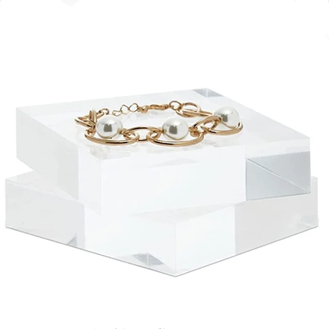 Custom Solid White Colored Acrylic Display Brand Logo Block, Acrylic Logo Brand Cube