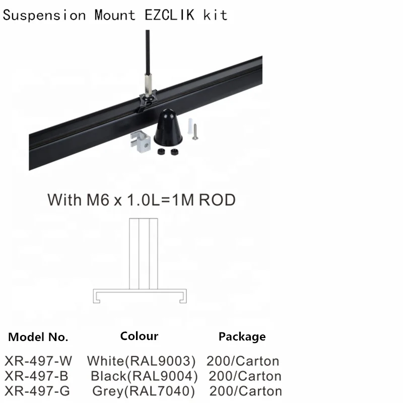 Led Cob Spotlight Track Suspension Mount EZCLIK Kit Wires Led Track Accessories 3 Circuits 4 90 Modern 16A TRACK Lights 95 50000