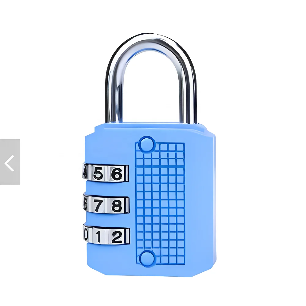 Factory price small reset 3 digit luggage combination lock bag safety padlock zinc alloy gym locker lock mechanic combination