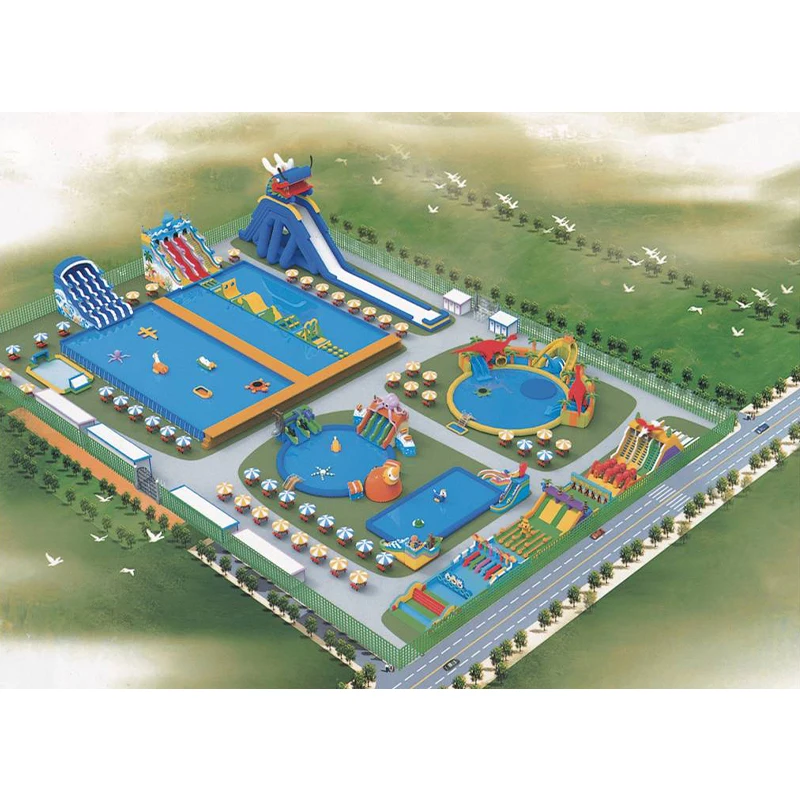 Custom inflatable aqua park for sale outdoor inflatable water amusement park for homes