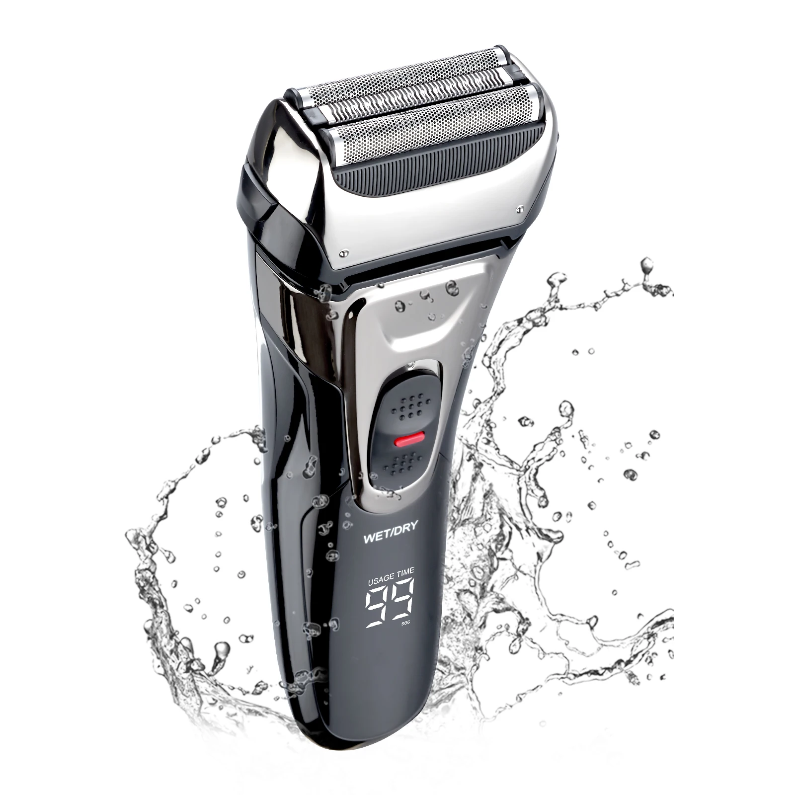 Professional men shaver double foil with blades shaver for wet and dry use electric shaver