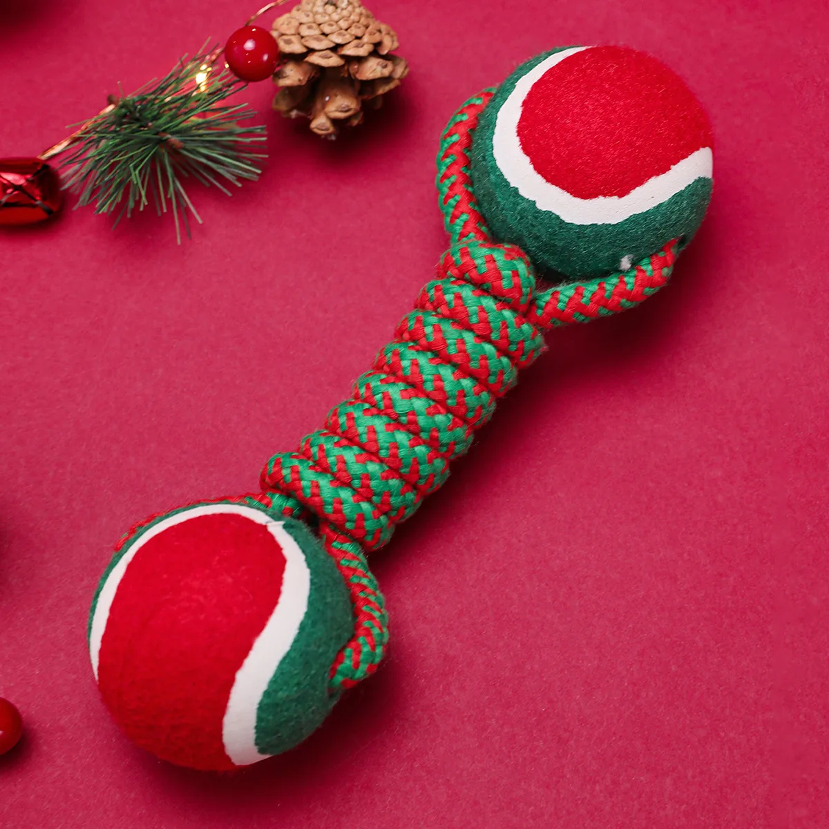 2021 Amazon Hot Selling Christmas Pet Toys Cotton Chew Ball
