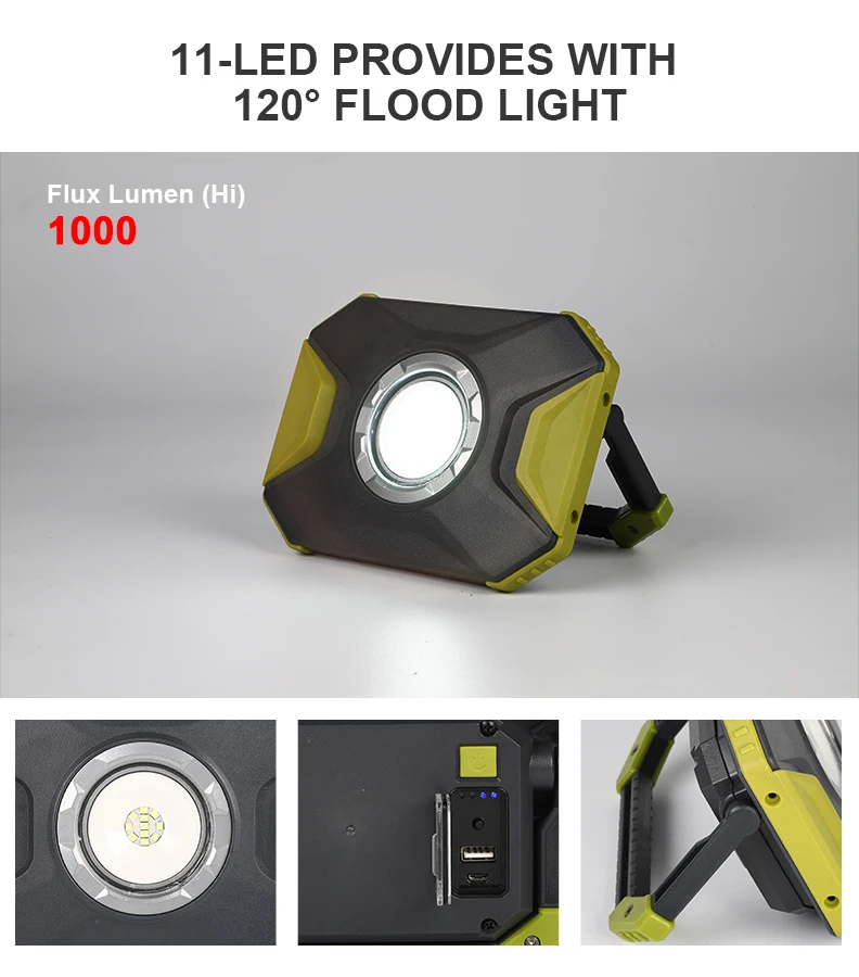 Wholesale Multifunction 1400 Lumen Compact Working Led Lamp Rechargeable Waterproof Portable Work Light Working Light Led