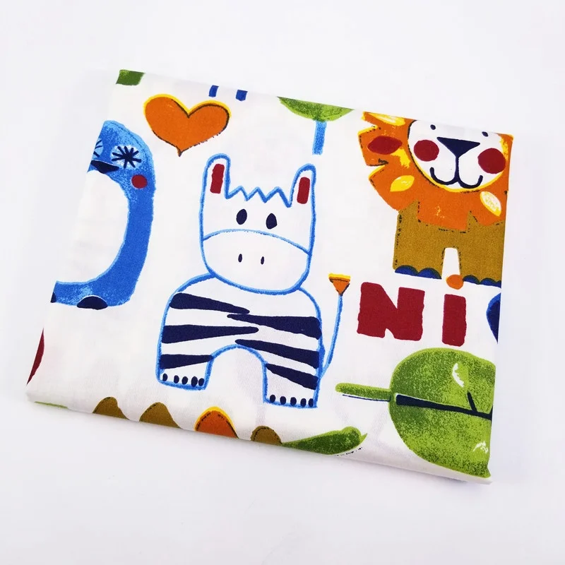 Cotton Twill Kids Cloth lion King Cartoon Printed Fabric 100% Cotton Woven for Sewing Baby Sheets