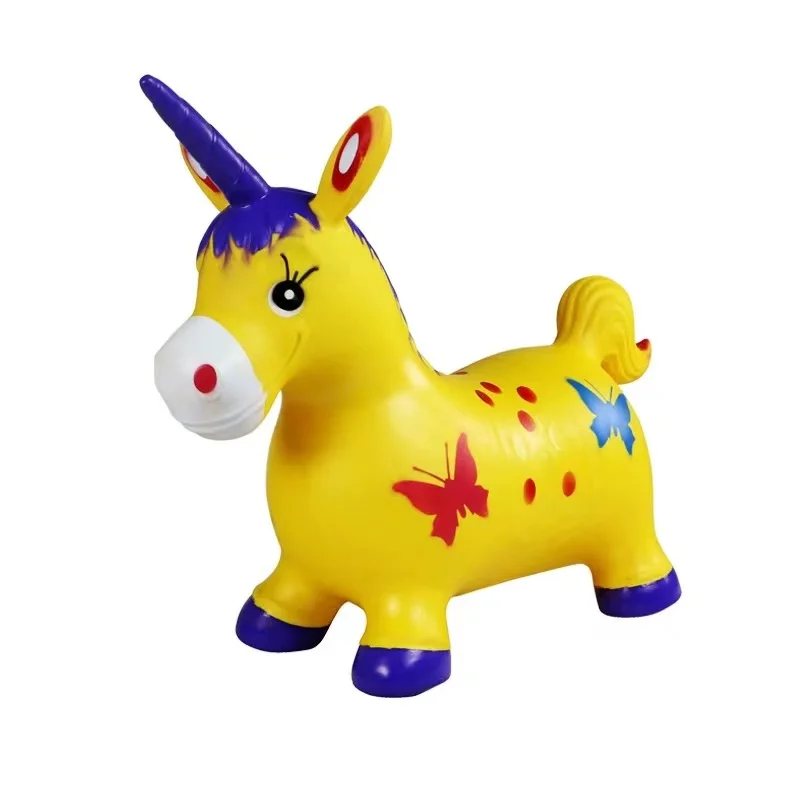 yellow pink white blue riding rubber bouncing animal toy Indoor outdoor riding rubber rocking children chair