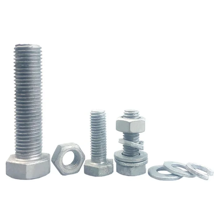 High Strength Metric Bolt Fasteners DIN 931/933 HDG Hex Bolts And Nuts for Wholesale Distributor Grade 10.9 Hex Screw