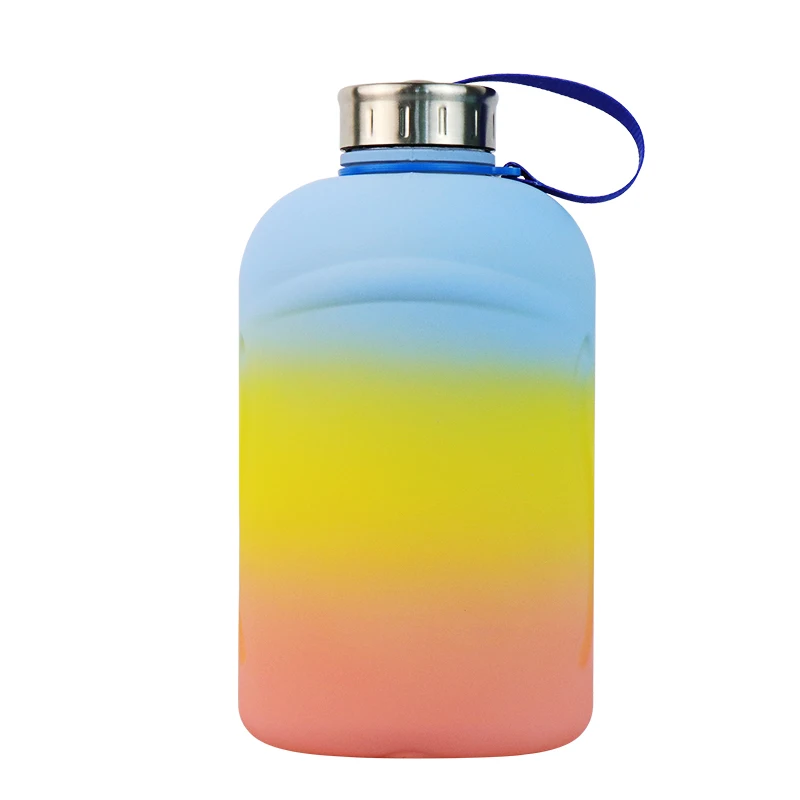 cheap inventions half gal bottle with cover and sleeve, bpa free water gallon jog wrap for gym 74oz, gym bottle jug