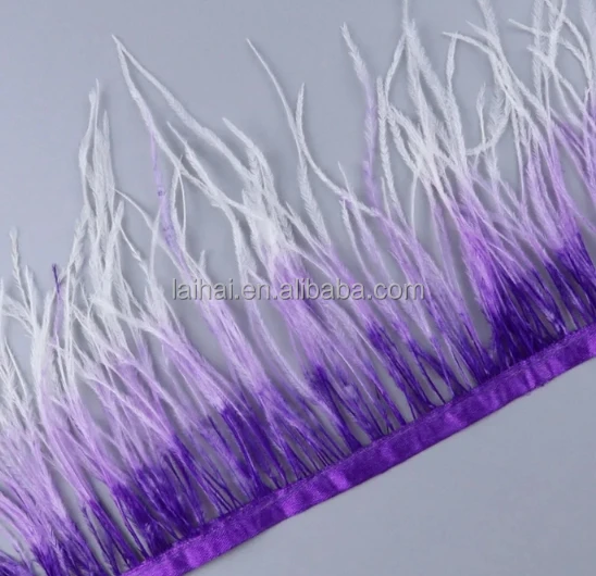 Cheap Sale 10-15cm Fluffy Ostrich Feather Fringe Trimmings Colorful Feathers Decoration For Party Dress Costume Skirt