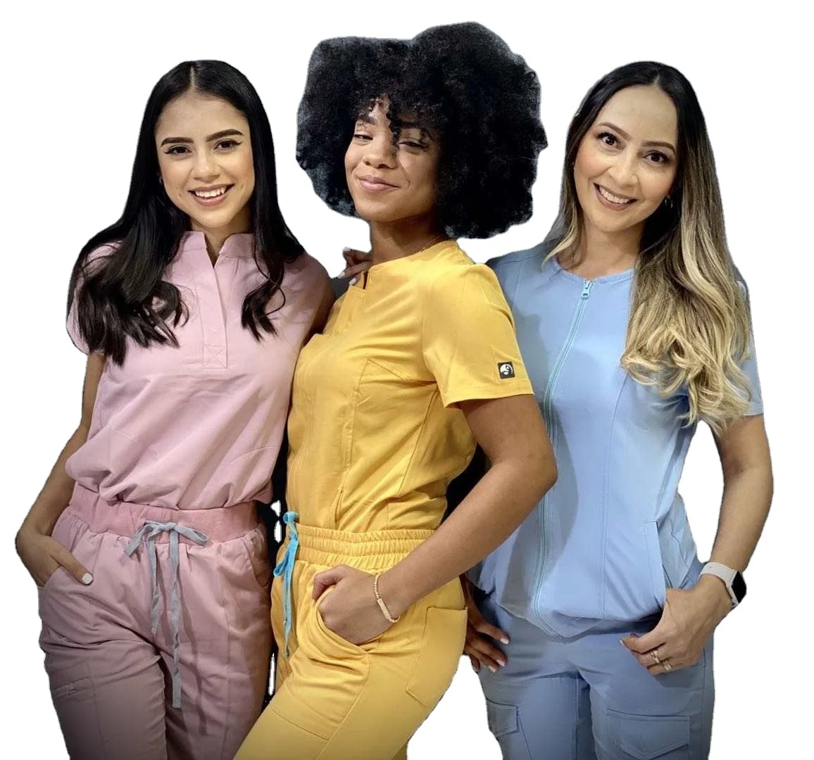 ZX Custom Women Nursing Scrub Suit Doctor Beautician Hospital Stretchy Nurse Uniform Set Medical Scrubs