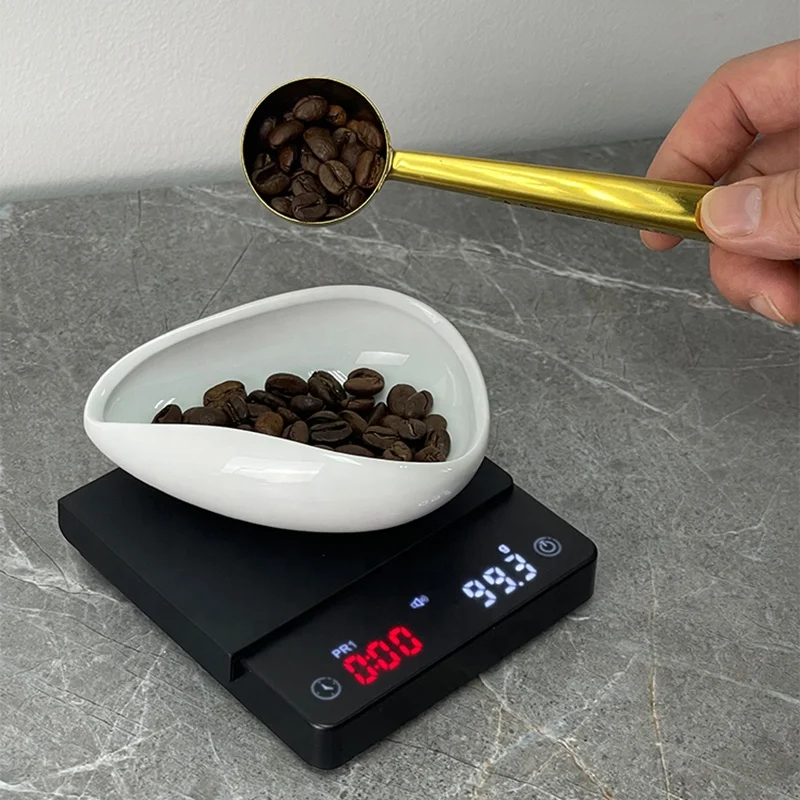 Espresso Bean Dish Tea Barista Tools Dosing Scoop Ceramic Measuring Accessories Cup Coffee Bean Dosing Tray