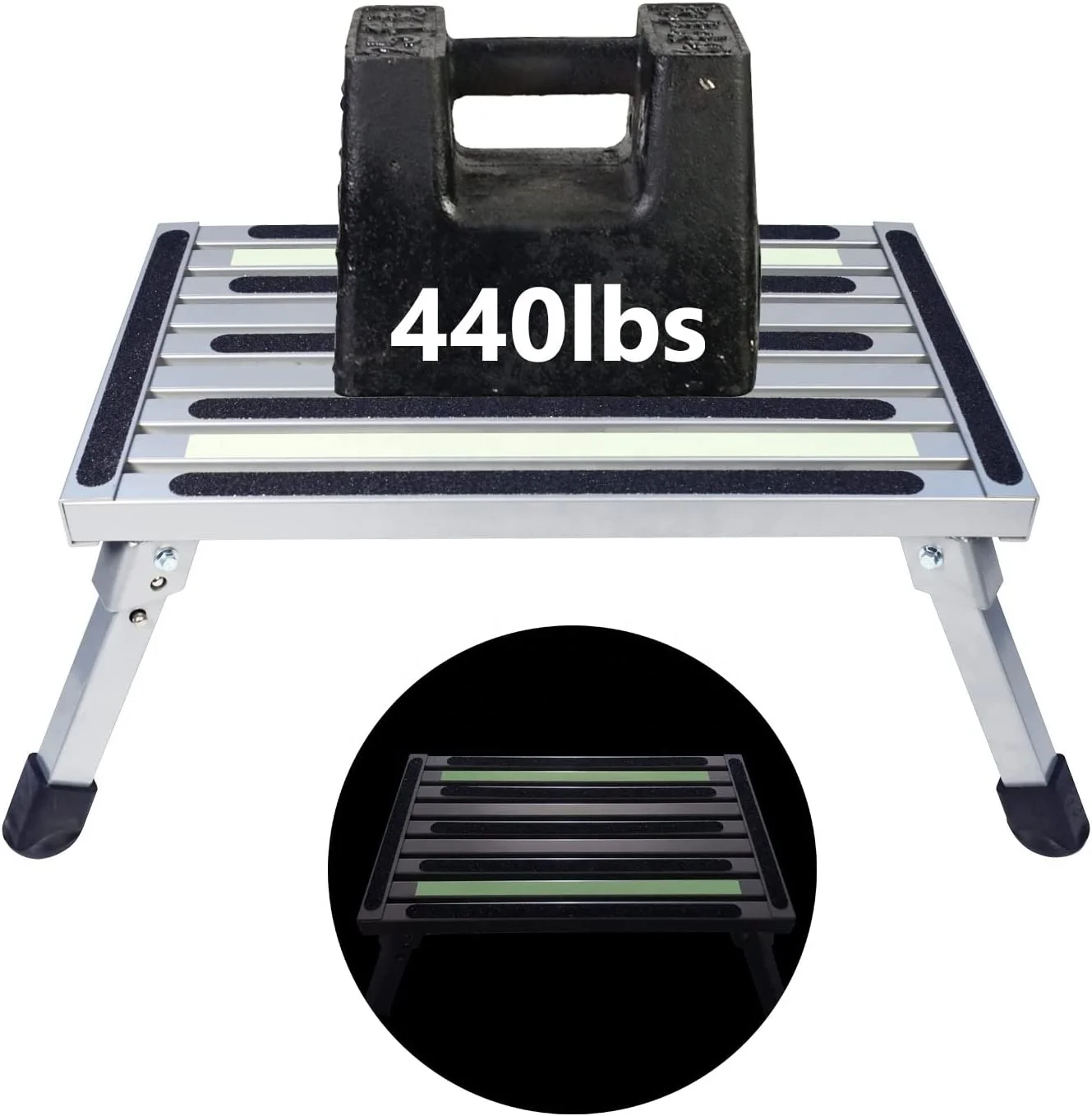 Дешевый алюминий, складной RV передвижная стремянка, Рабочая платформа, один шаг, лестница расширение лестницы из алюминиевого сплава промышленные лестницы MDL-250LD