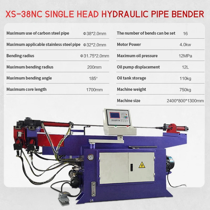 Factory direct sales SB-38NC square pipe  bending round tube bending machine automatic