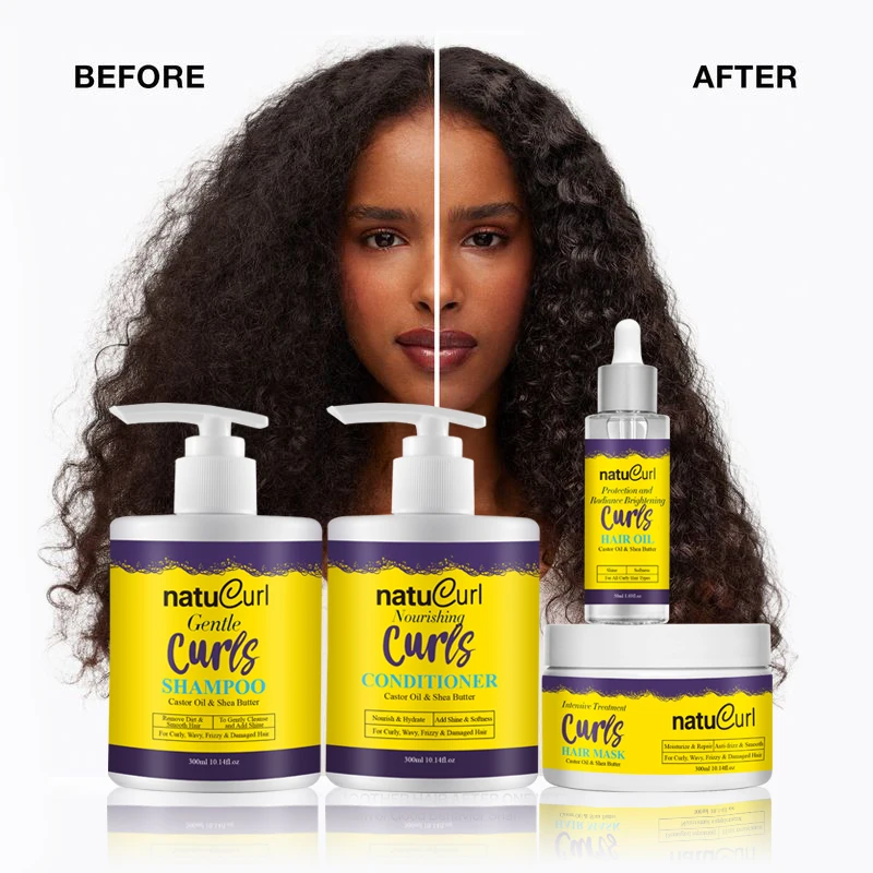 Private Label African Kid Curly Hair Care Shea Butter Hair Masks for Frizz Control and Smooth Hair