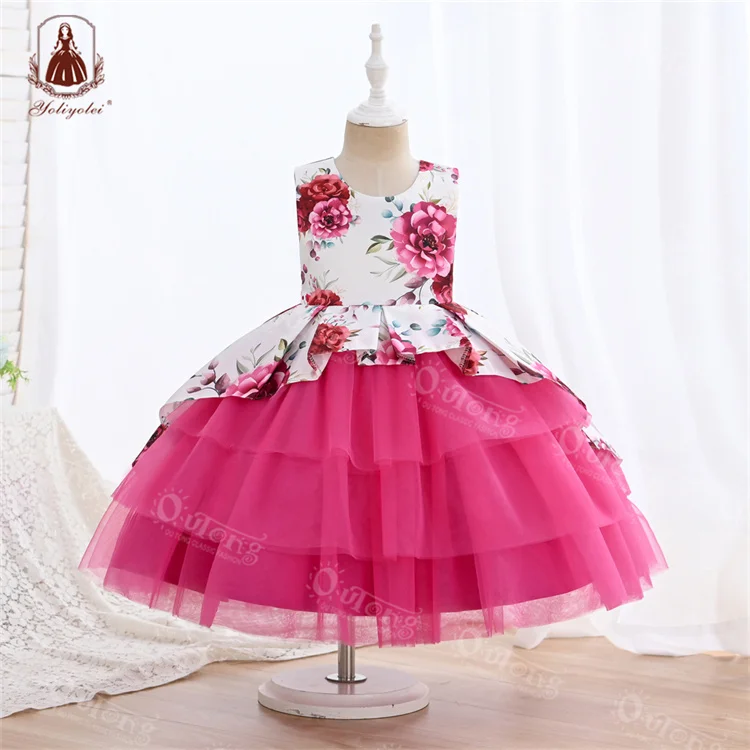 Yoliyolei Morden Style Decoration Halloween Party Tutu Dress Kids Girls With Lining Beautiful Dresses