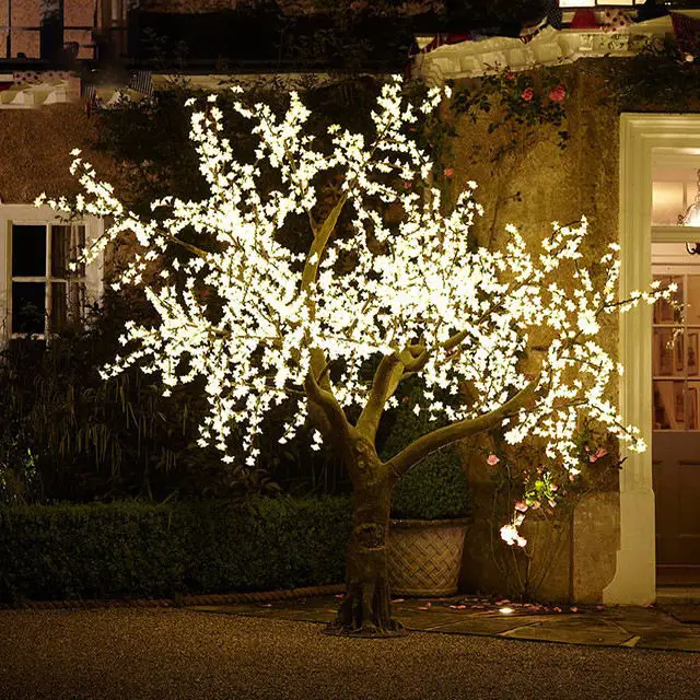 Christmas Event Decoration Street Landscaping Warm White Led Wedding Light Artificial Cherry Blossom Tree