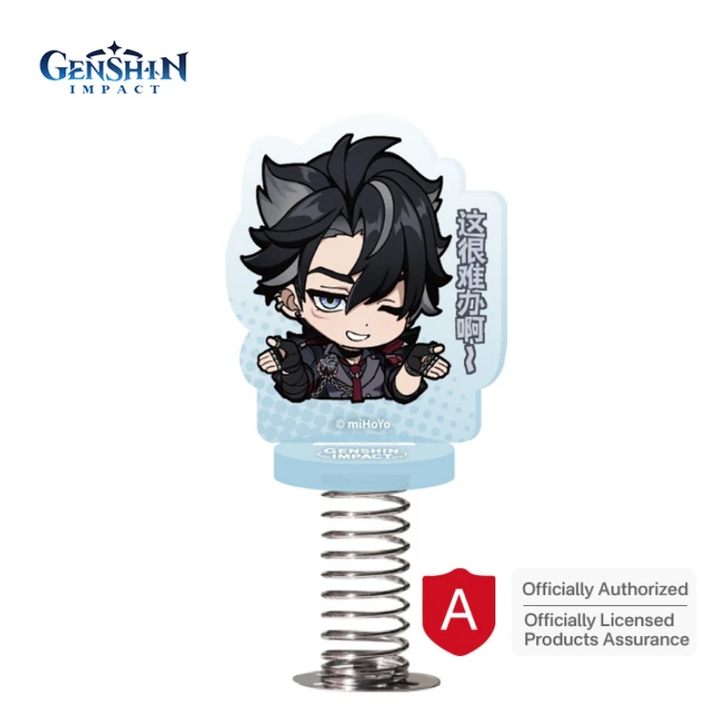 Genshin Impact Transparent Springy Stand Display Cartoon Standing Navia Mini Acrylic Standee For Home And Office Decoration