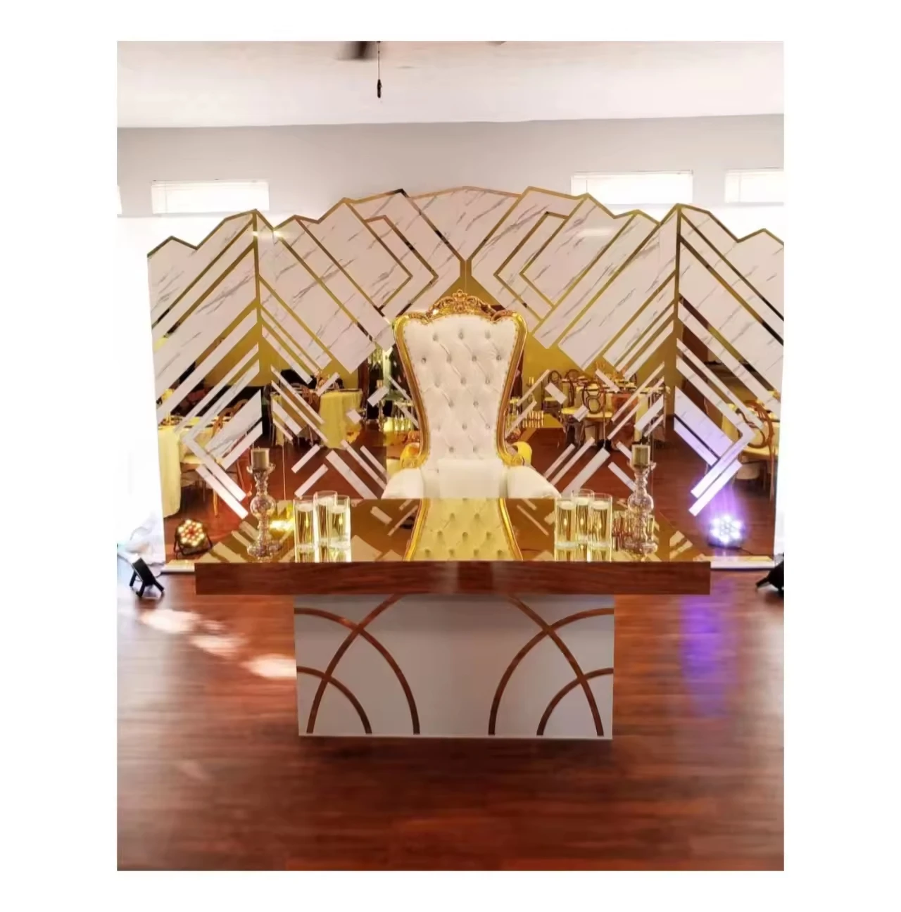 Wedding furniture table and chairs bridal sweetheart cake table wedding reception table