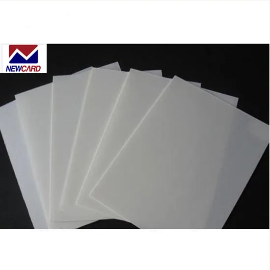 High glossy surface plastic printing sheet adhesive laminating printed sheet