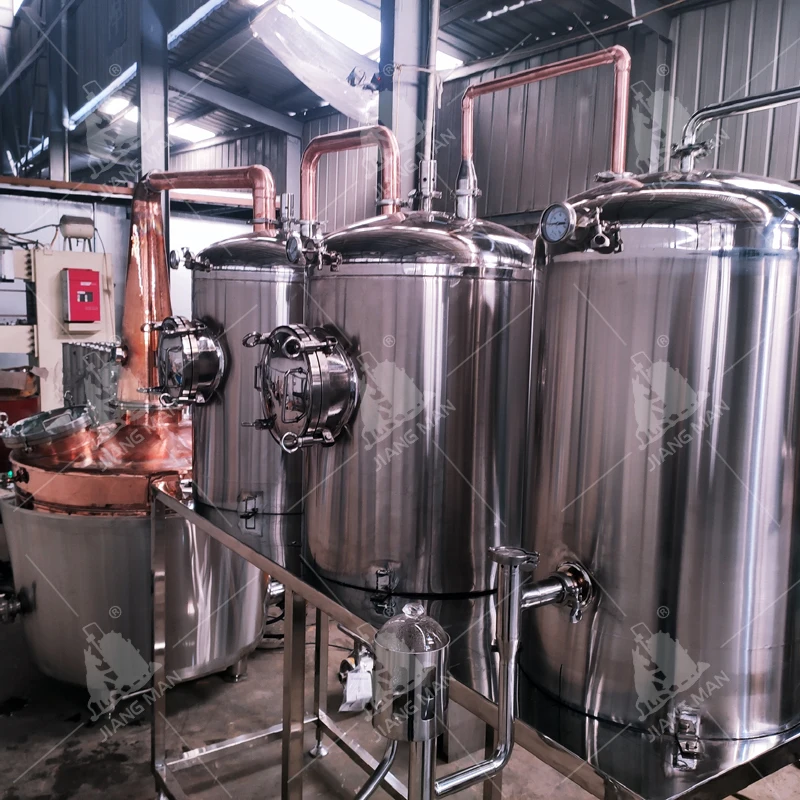 Alcohol Processing Type 660 L Rum Still Copper Plate Crystal Reflux Distillation Column Gin Distillery