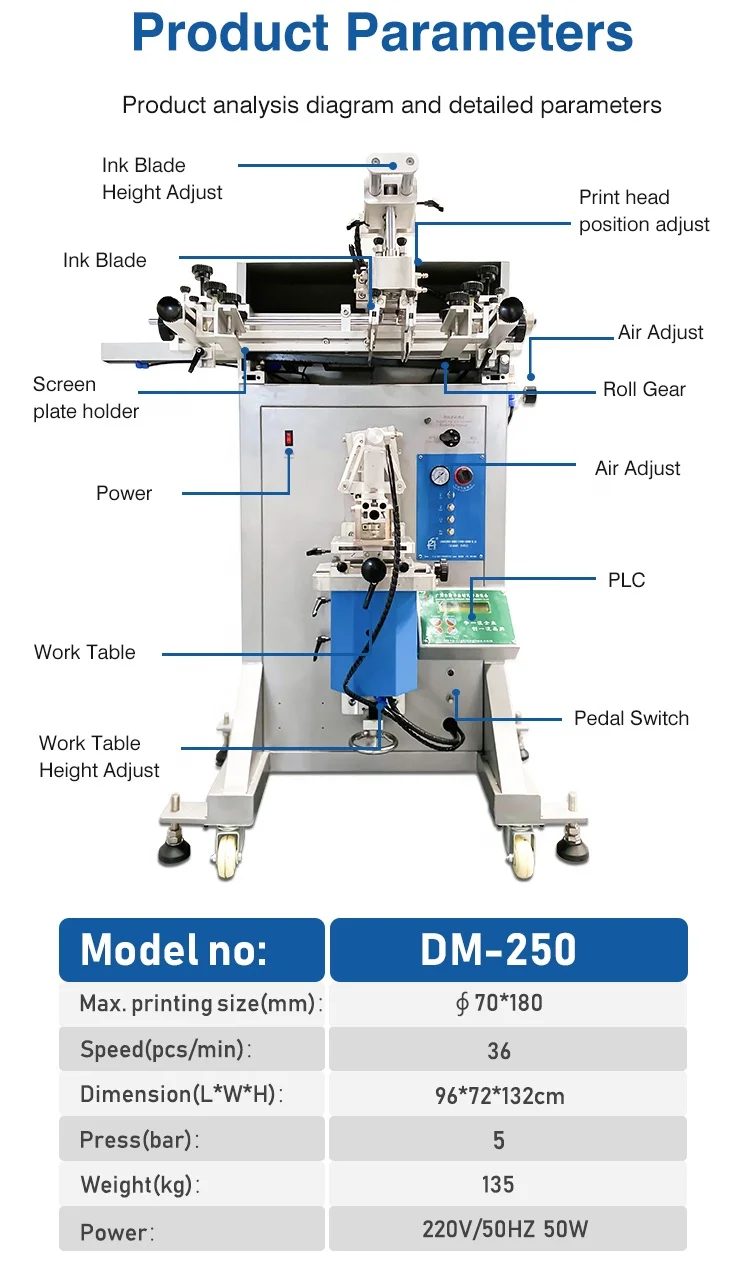 DM Paper Cup Multi Color full Automatic Industrial Silk Screen Printing Machine with LED UV Drying cup printing machine mug