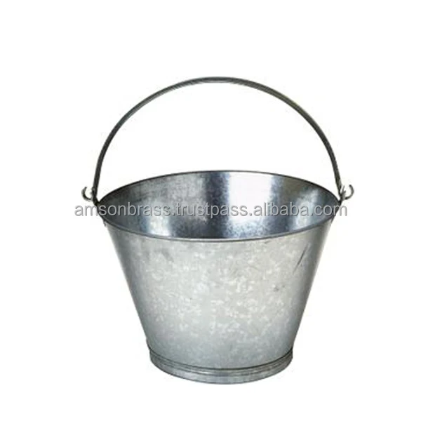 Home & Garden Useful Bucket Galvanized Ice Bucket Metal Pail With Sided Handle Handmade Pail Bucket Premium Quality