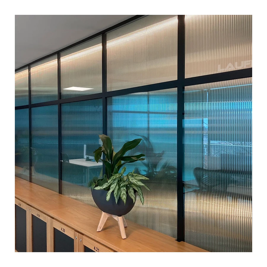 Reeded Glass Adhesive Film Simulates Real Reeded Glass for Window and Home Decorative LF028CM