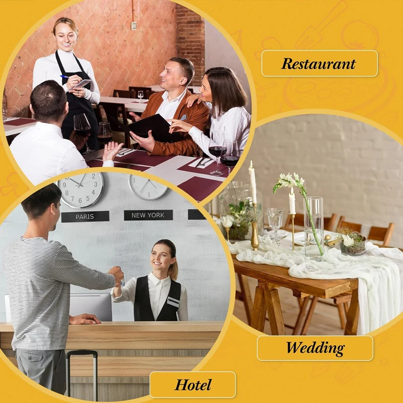 Leather Menu Covers for Restaurant Wedding Elegant Menu Book Folder Wedding Menu Holder Essential Hotel & Restaurant Supplies