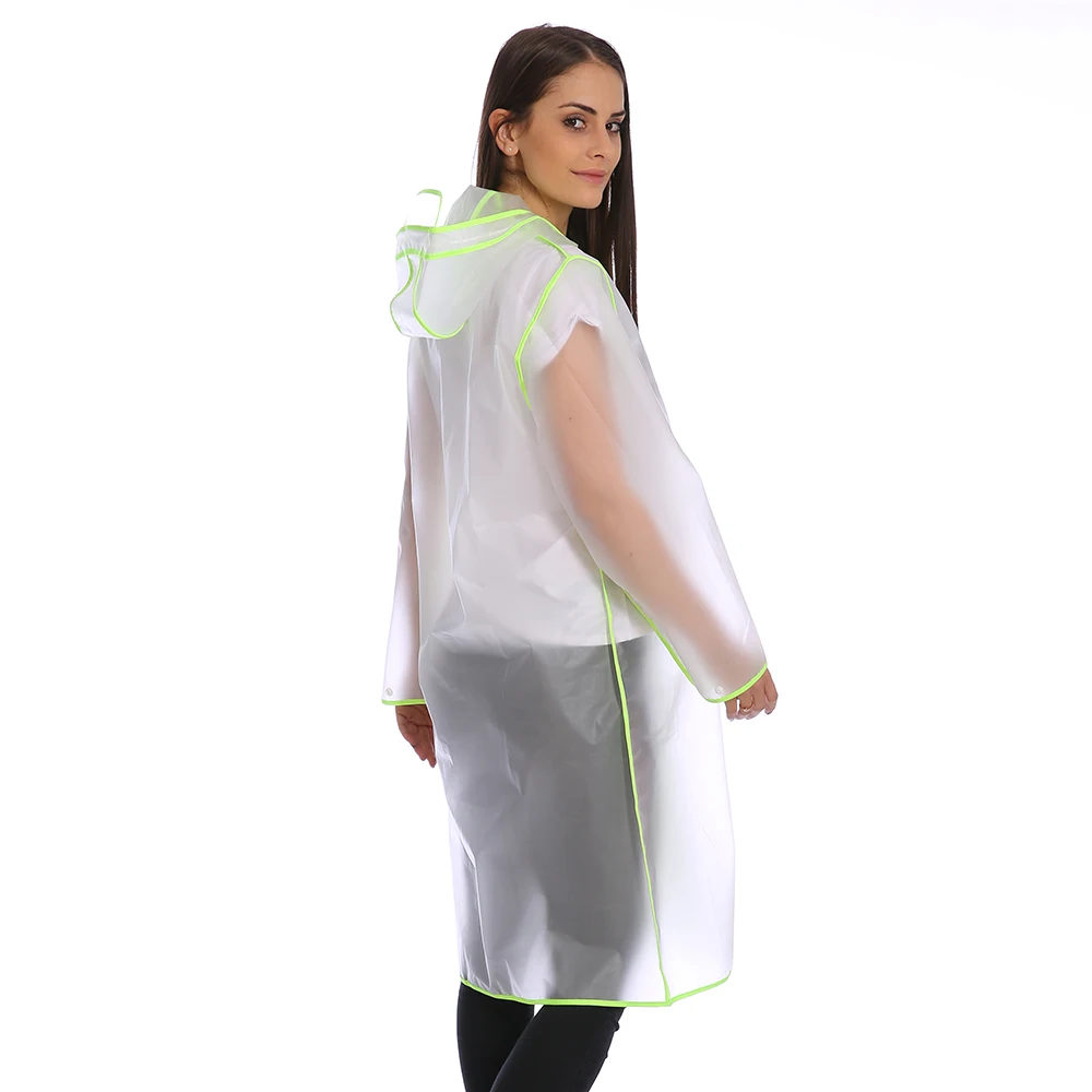 Eco friendly lightweight eva long purple raincoat