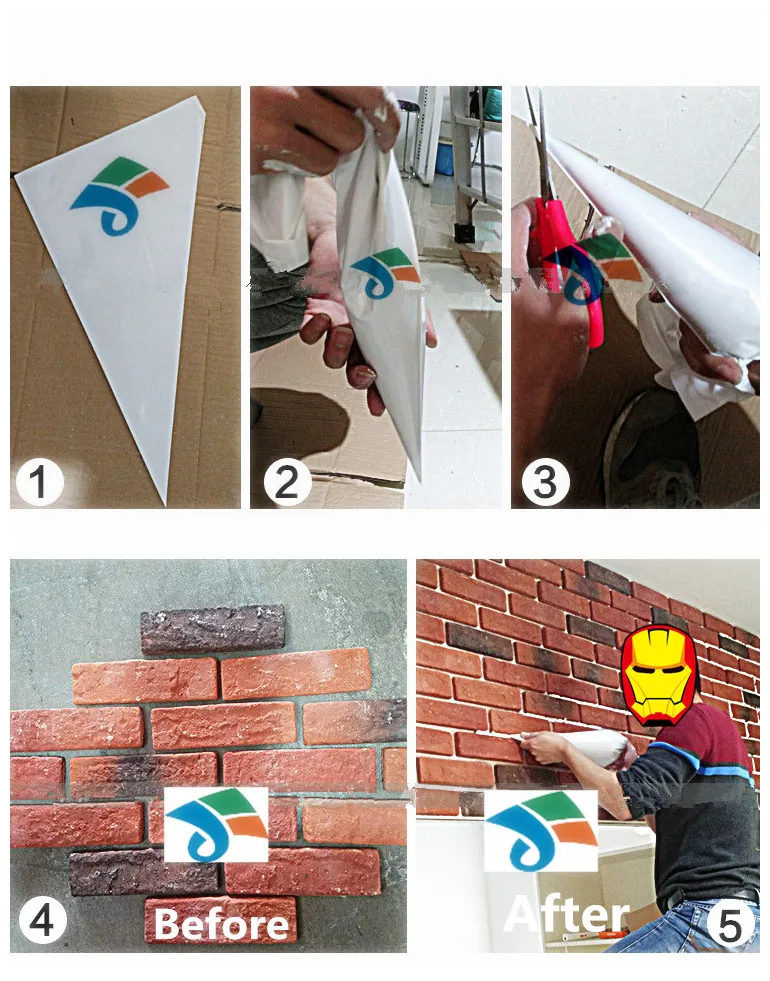 Heavy duty grout bag for grouting masonry or tile joints stone brick block cement piping bag projects .