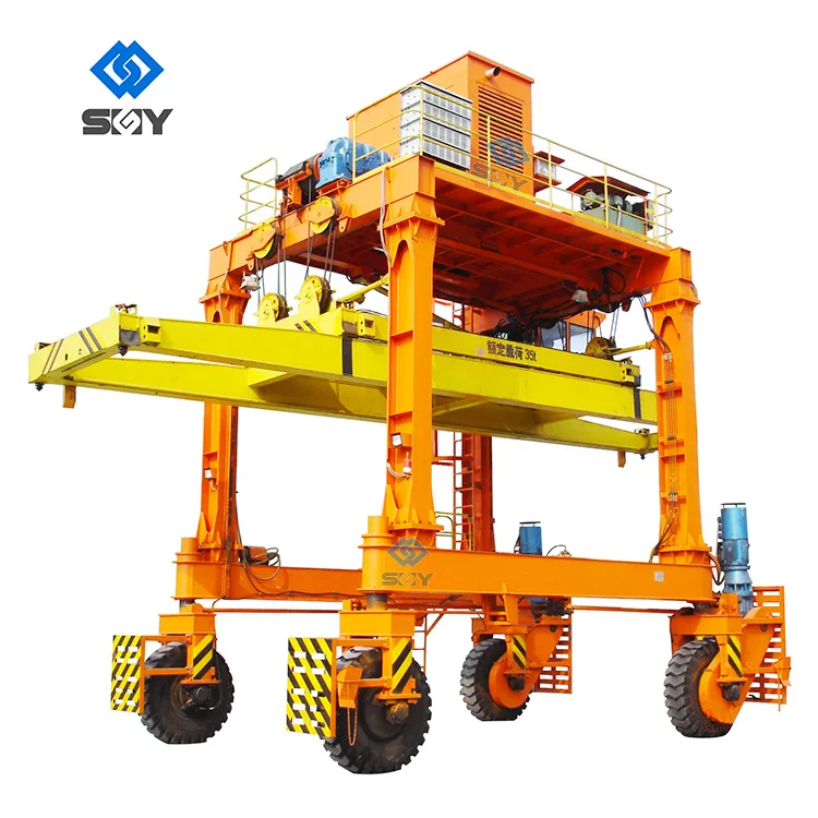 Shipping port container loading crane RTG crane price straddle carrier container crane for lifting 40ft container