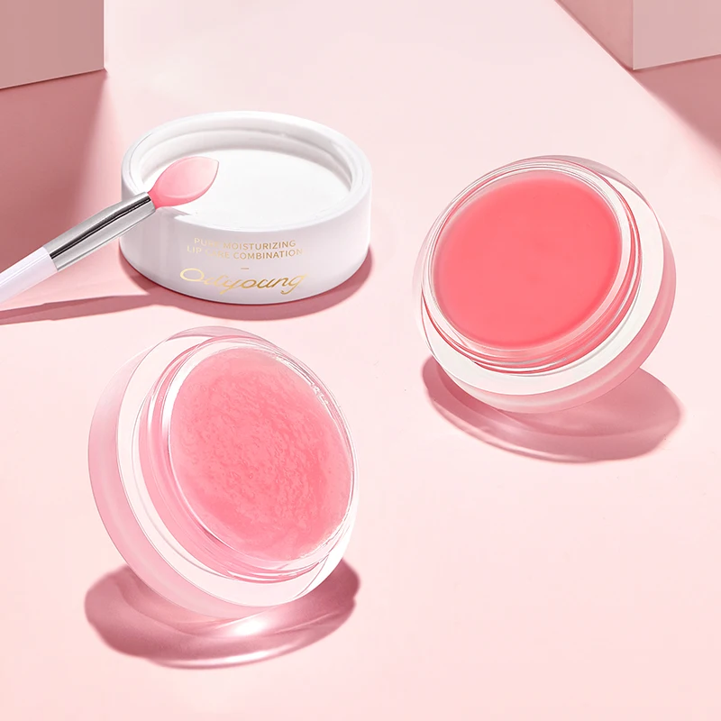 wholesale natural lightener exfoliate pink logo customized organic moisturizer private label lip treatment care cream scrub blam