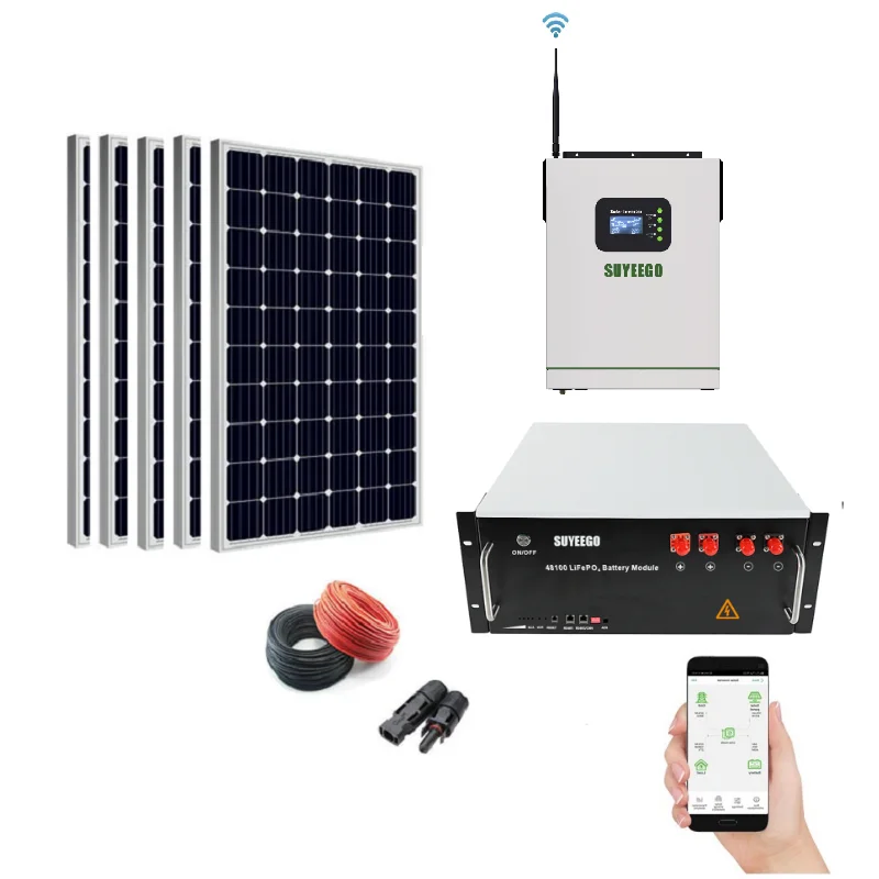 SUYEEGO 12V 24V 48V solar system home power with batteries for solar system 5kw 10kw hybrid solar system