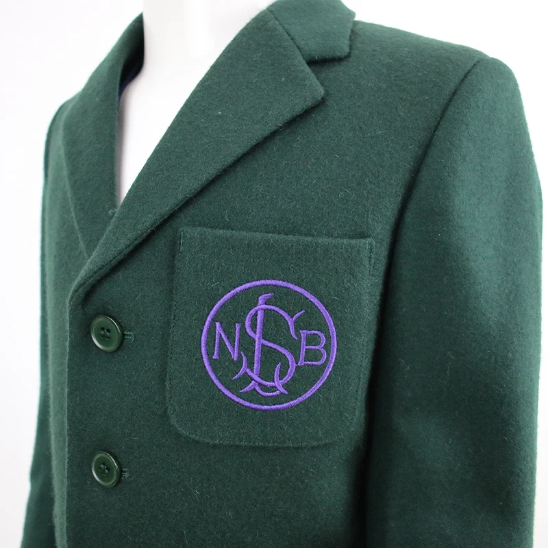  Hot Product kids Green classic school uniform custom wool fabric