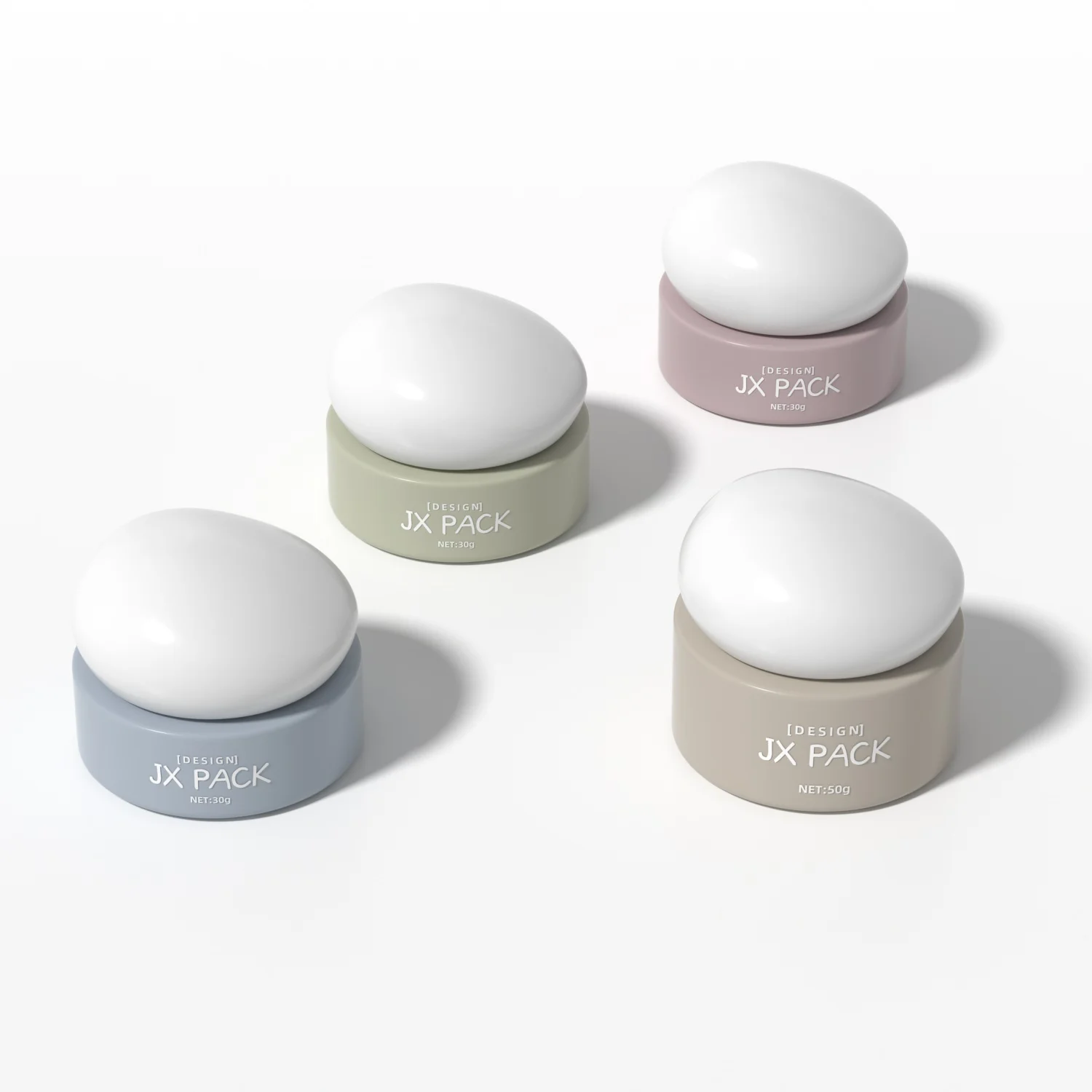 exclusive design 50g luxury Nail polish gel container jar for cosmetic face cream jars with stone lids