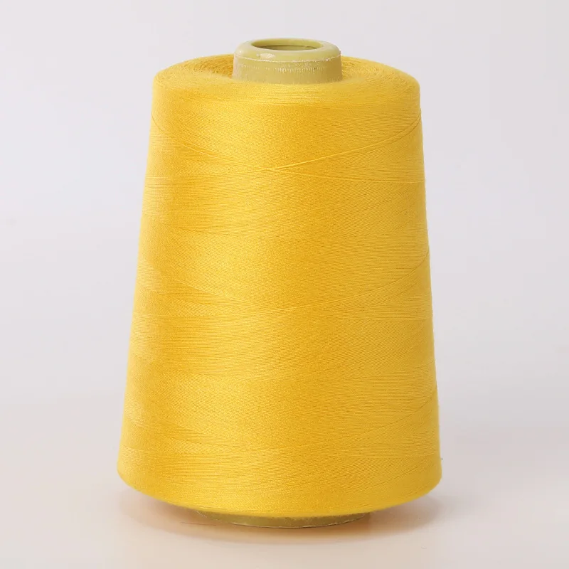202 203 402 602 Sewing Machine Thread Different Types 100% Polyester Threads New Carton Machine Dty Yarn Raw White Dty