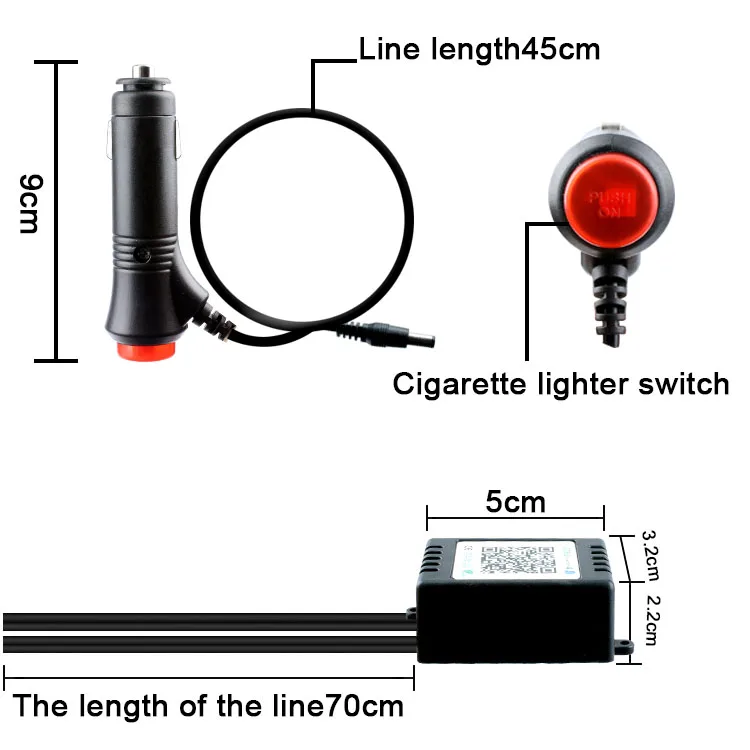 Seven Color RGB APP Car Accessories Auto Parts Foot Well Lighting LED Ambient Atmosphere Lamp Interior Mood Lighting