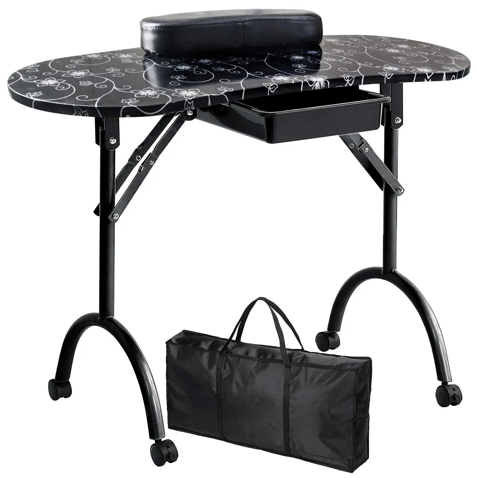 Portable Manicure Desk Portable Folding Station Desk Movable for Home Spa Beauty Salon nail salon Manicure Table