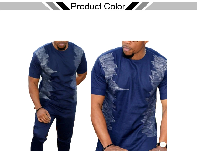 H & D Wholesale Cheap Quality African Clothing Patterns Khaki Pant Shirt Design For Men
