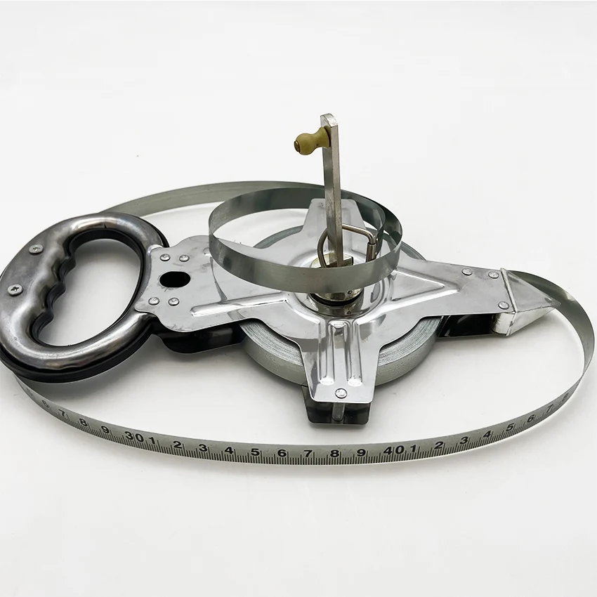 Large steel frame stainless steel tape with thickened case steel shaft ruler with strong ground tool ruler