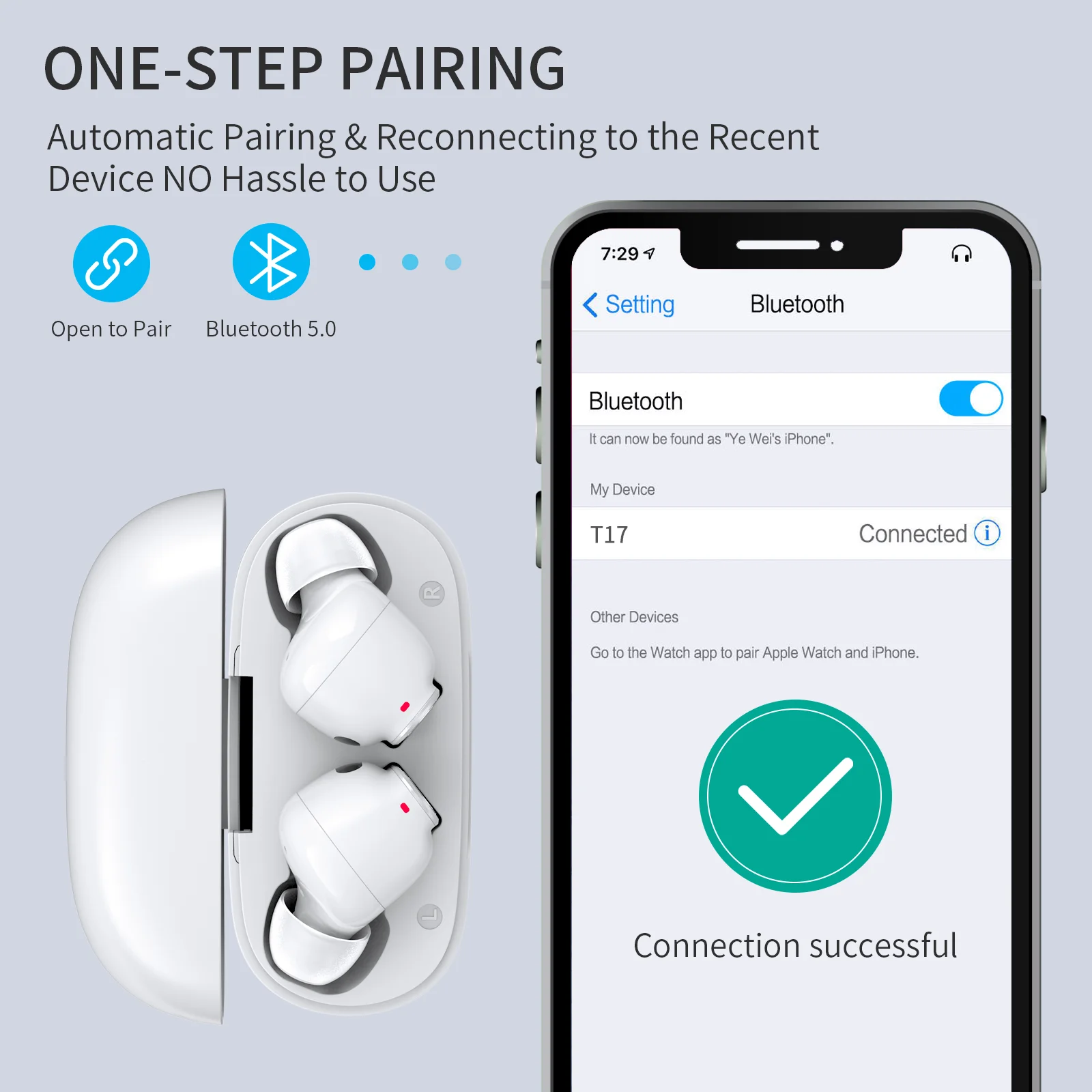 T17 wireless headset ONIKUMA2022 new true wireless tws two microphones ENC and ANC call noise reduction portable gaming headset