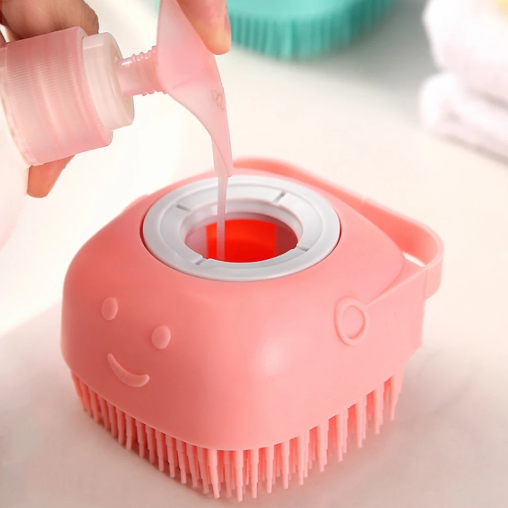 Soft and Safe Baby Bath tools Silicone Liquid Bath Brush Scalp massage Shampoo brush