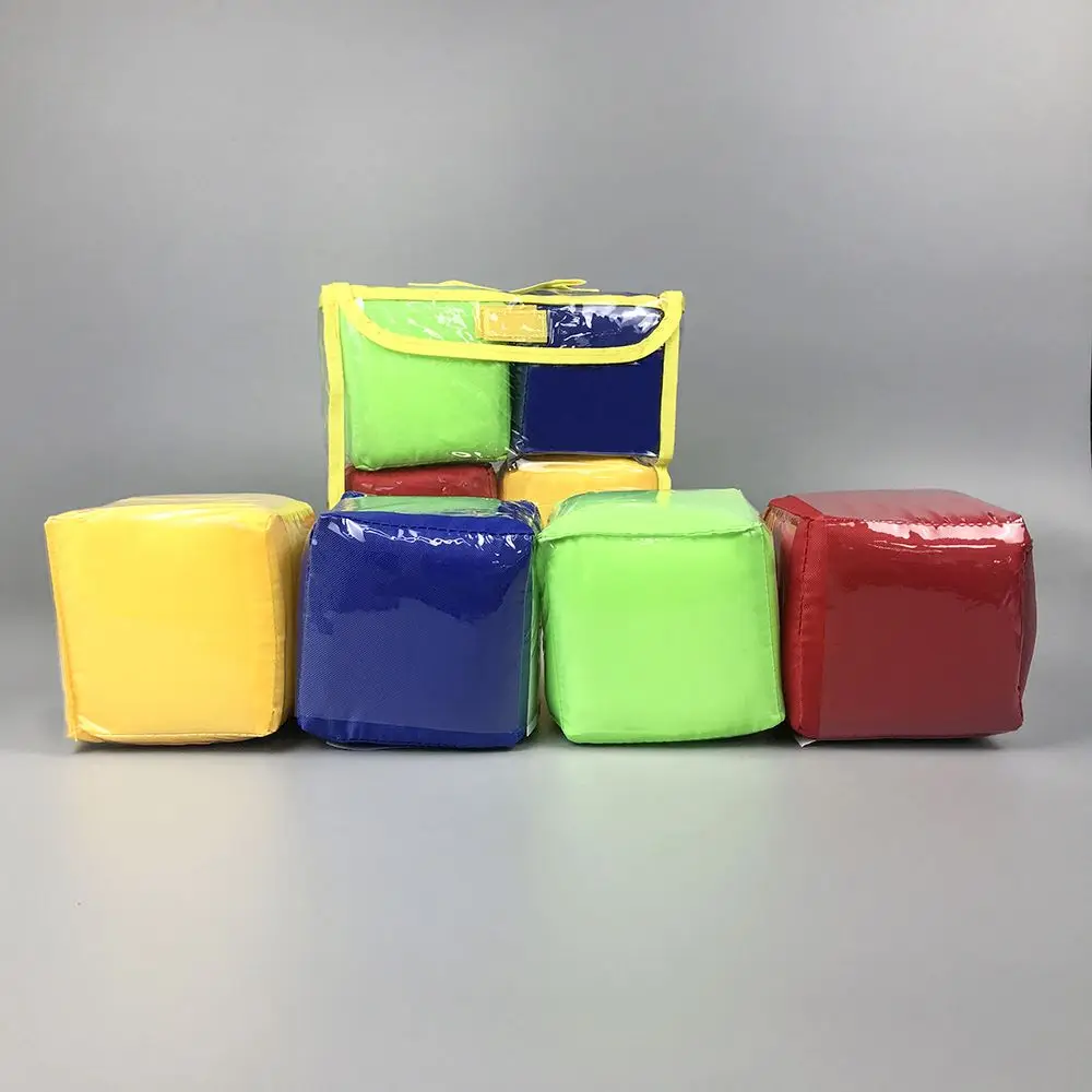 Education Playing Game Dice Pocket Cubes for Teaching - Set of 4 Foam Dice Game Set Lightweight Soft Resealable Storage Bag