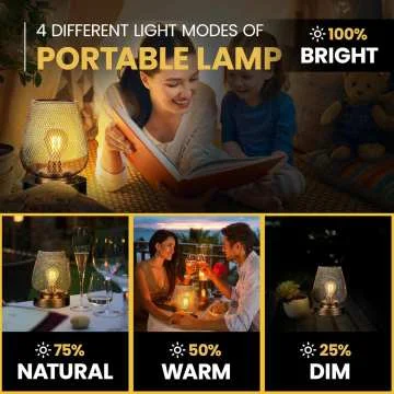 hot sale retro Lantern lamp Outdoor bedside reading usb charging Lantern Metal Cordless battery operated table lamp