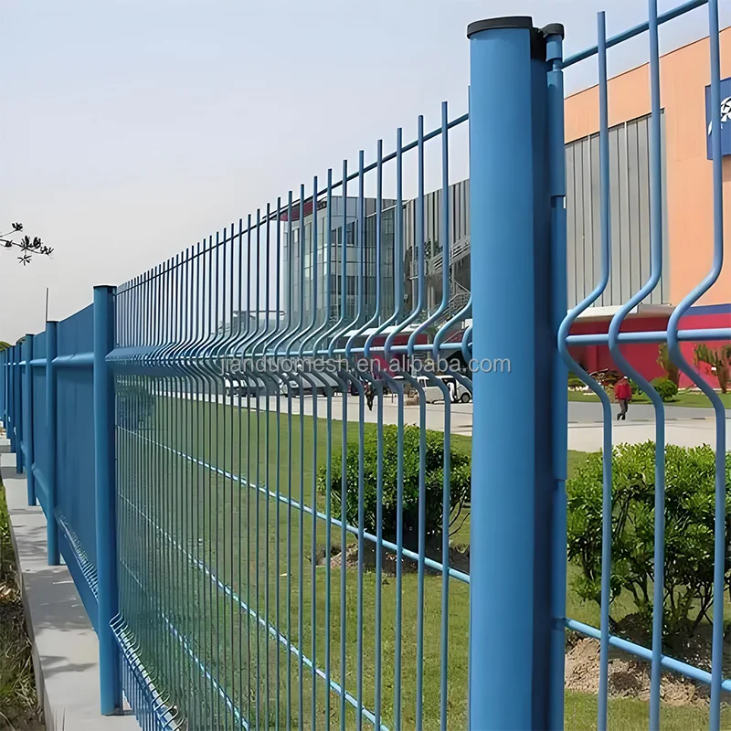 Color Painted Triangle Bending 3D Galvanized Welded Wire Mesh Fence Panels