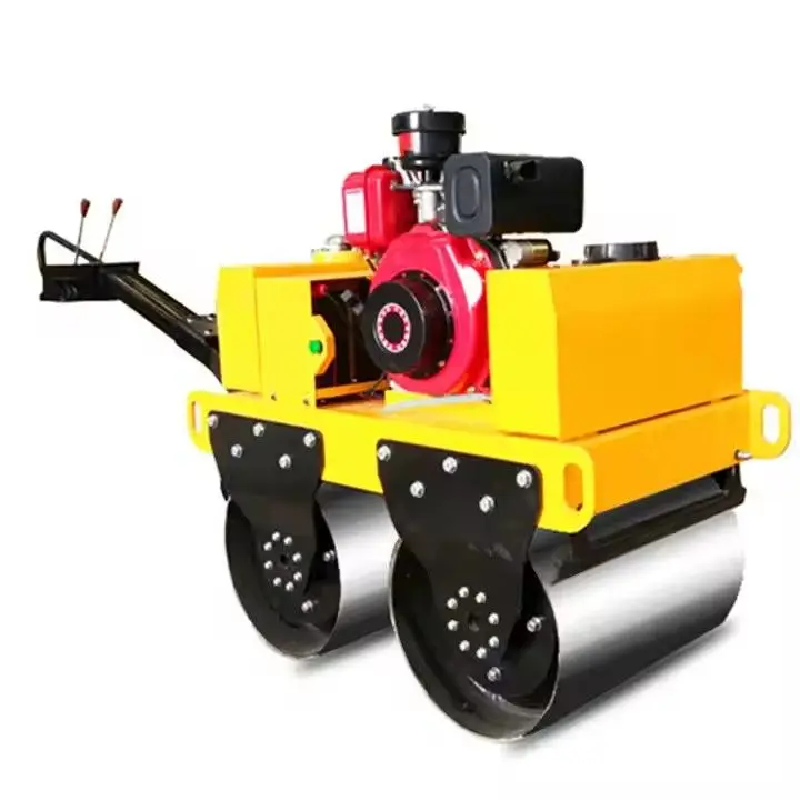 Small Road Roller Double Drum Vibratory Road Rollers for Sale